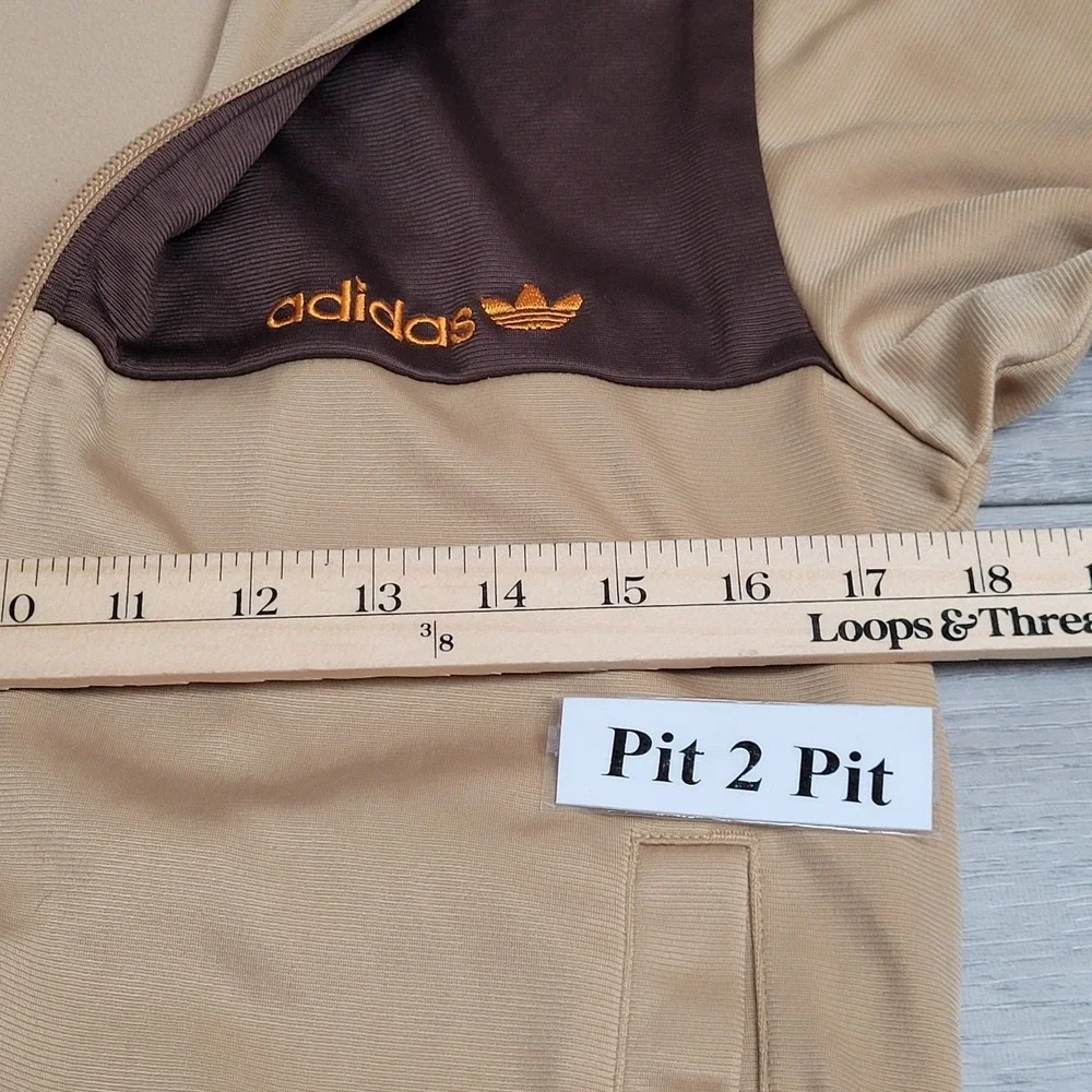 Vintage Adidas Originals Track Jacket Mens XS Brown Colorblock Trefoil‎ Y2K 2005